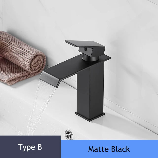 Saeuwtowy Single Handle Waterfall Bathroom Basin Faucet