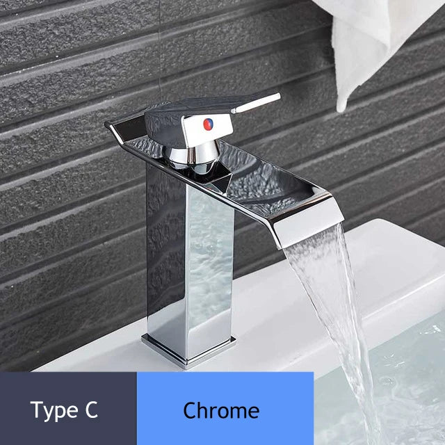 Saeuwtowy Single Handle Waterfall Bathroom Basin Faucet