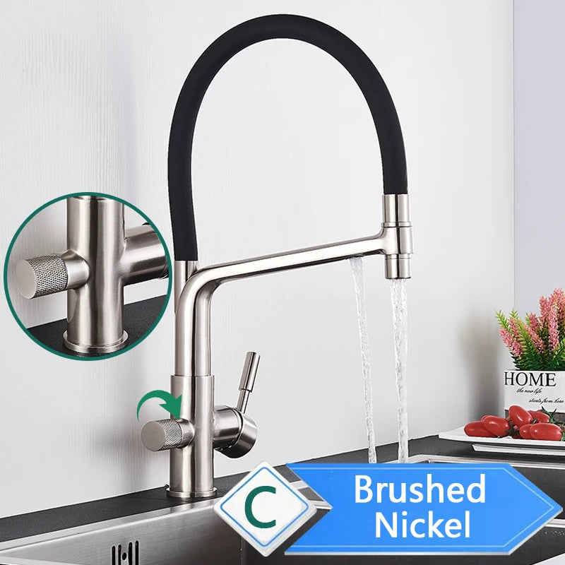 Rozin Purification Pull Out Kitchen Faucet With Water Filter