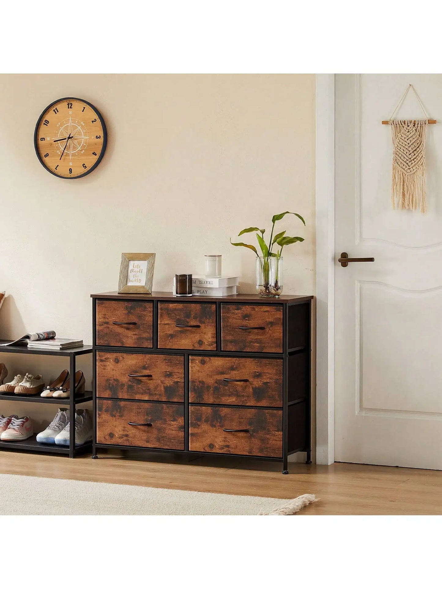 Bedroom Fabric Drawer Organizer Chest With Seven Drawers Nursery