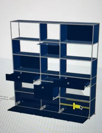 Bigcityfur Modern Metal Corner TV Stand Storage Cabinet