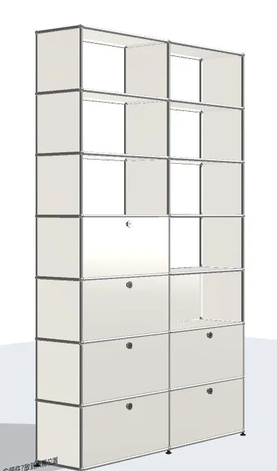 Bigcityfur Modern Metal Corner TV Stand Storage Cabinet