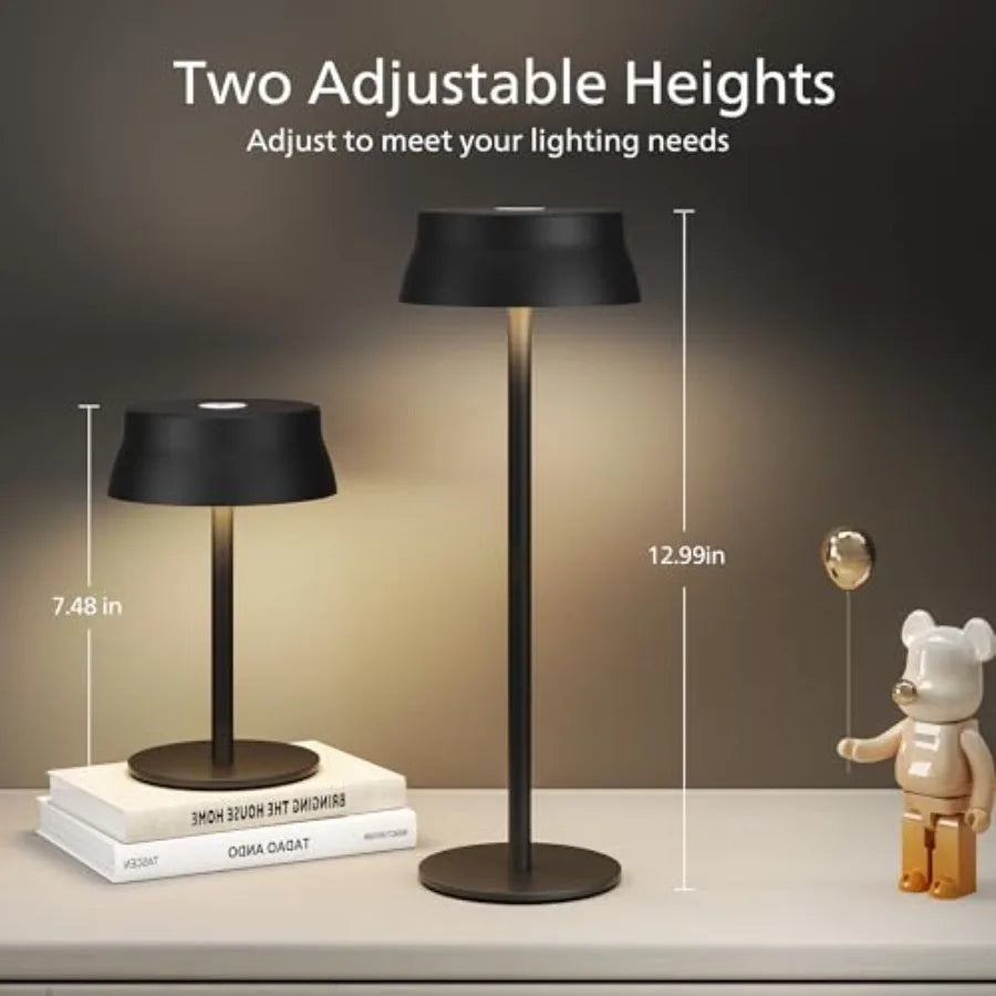 Solar Rechargeable Cordless LED Table Lamp With Touch Control