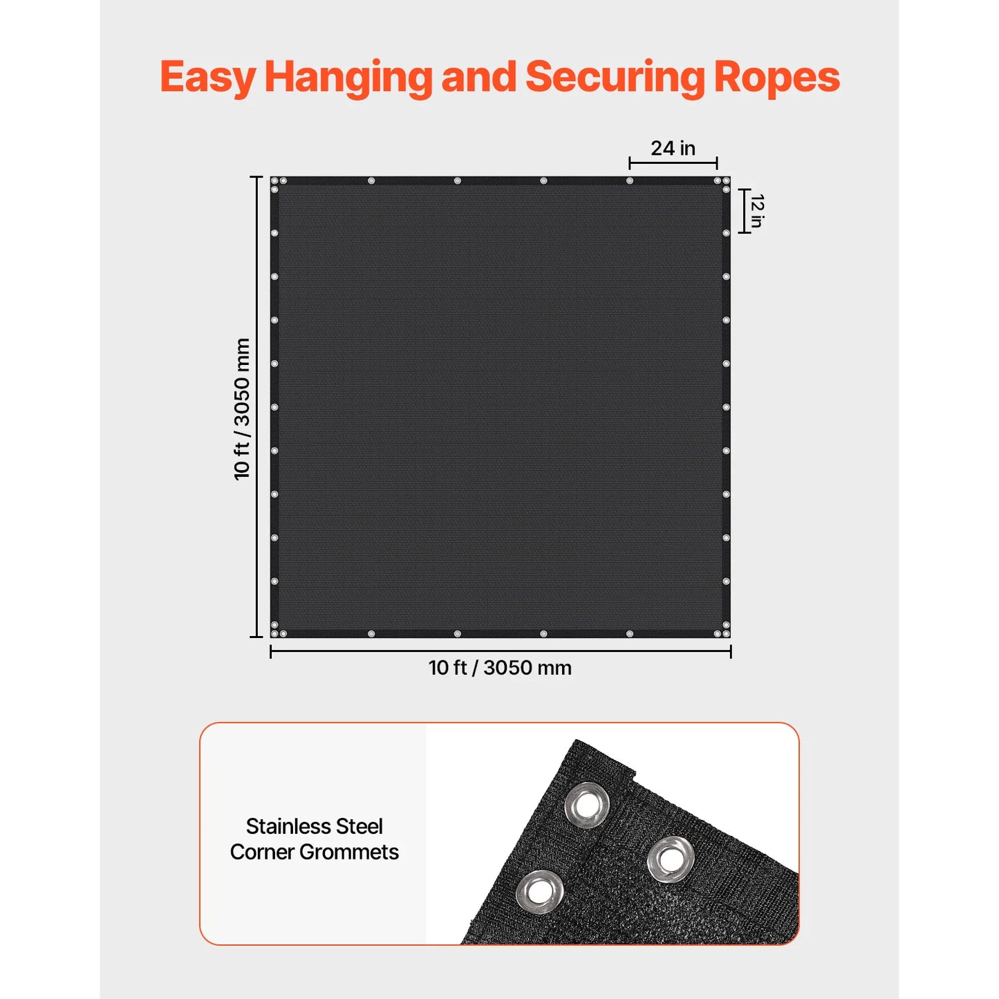 SucceBuy 140GSM HDPE Shade Cloth For Outdoor Garden And Backyard