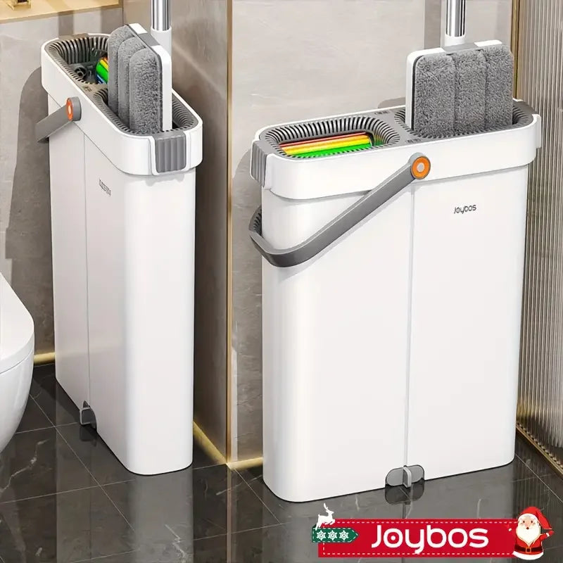 Joybos Ultra Slim Mop And Bucket System With Microfiber Pads