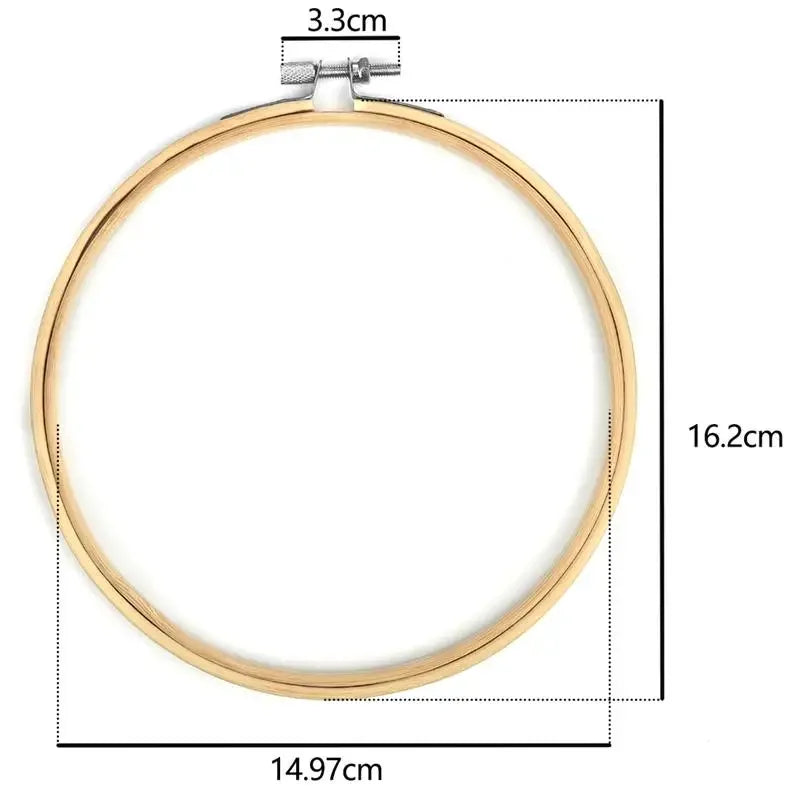 Wooden Embroidery Hoops Set Bamboo Frames For DIY Cross Stitch