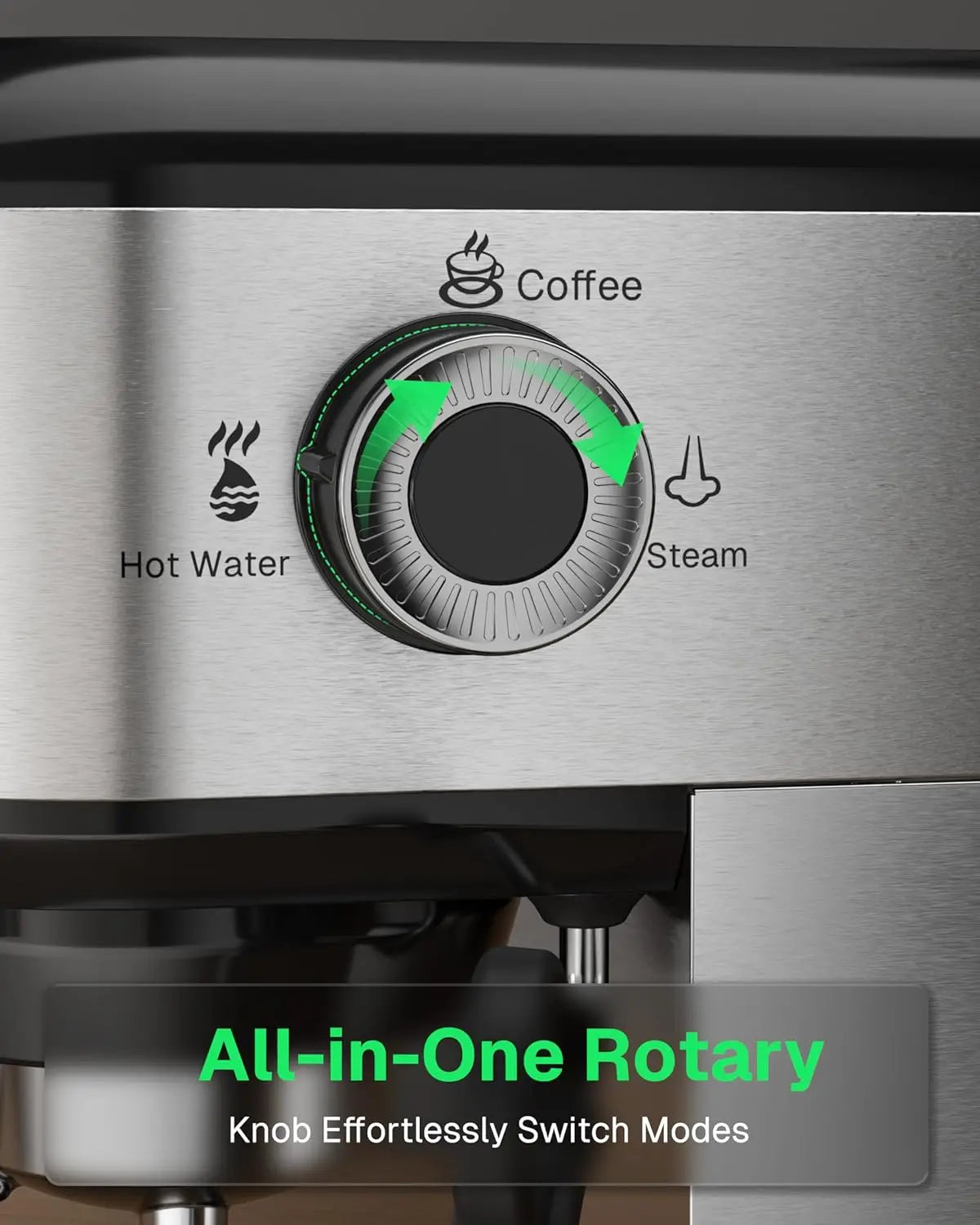Xmsj 20 Bar Espresso Machine With Milk Frother And Stainless Steel Finish