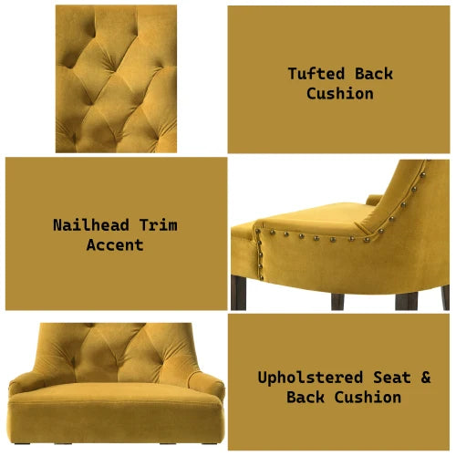 Dining Chairs With Wooden Legs Cushioned Seats For Living Room