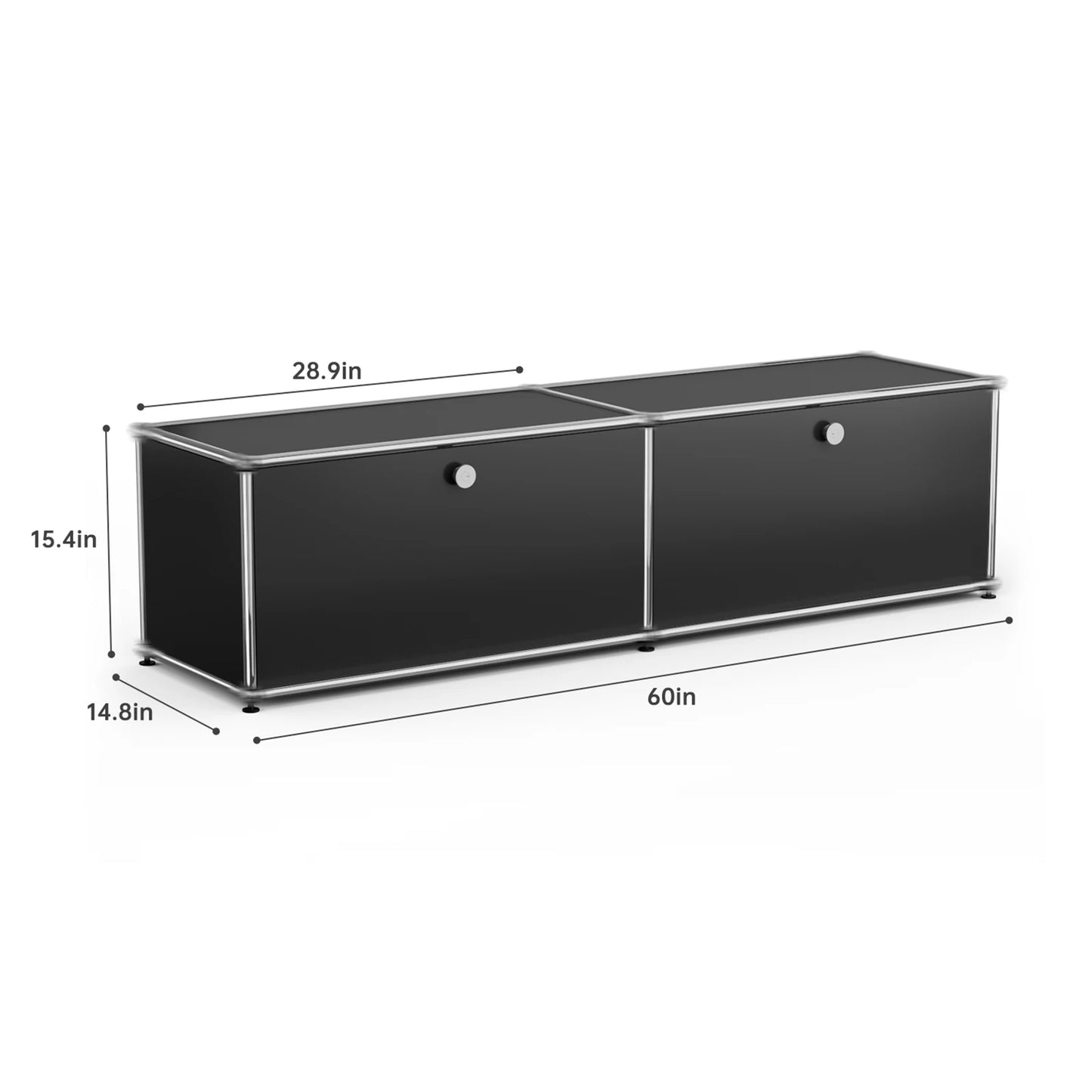Metal Storage Cabinet TV Stand for Living Room and Office