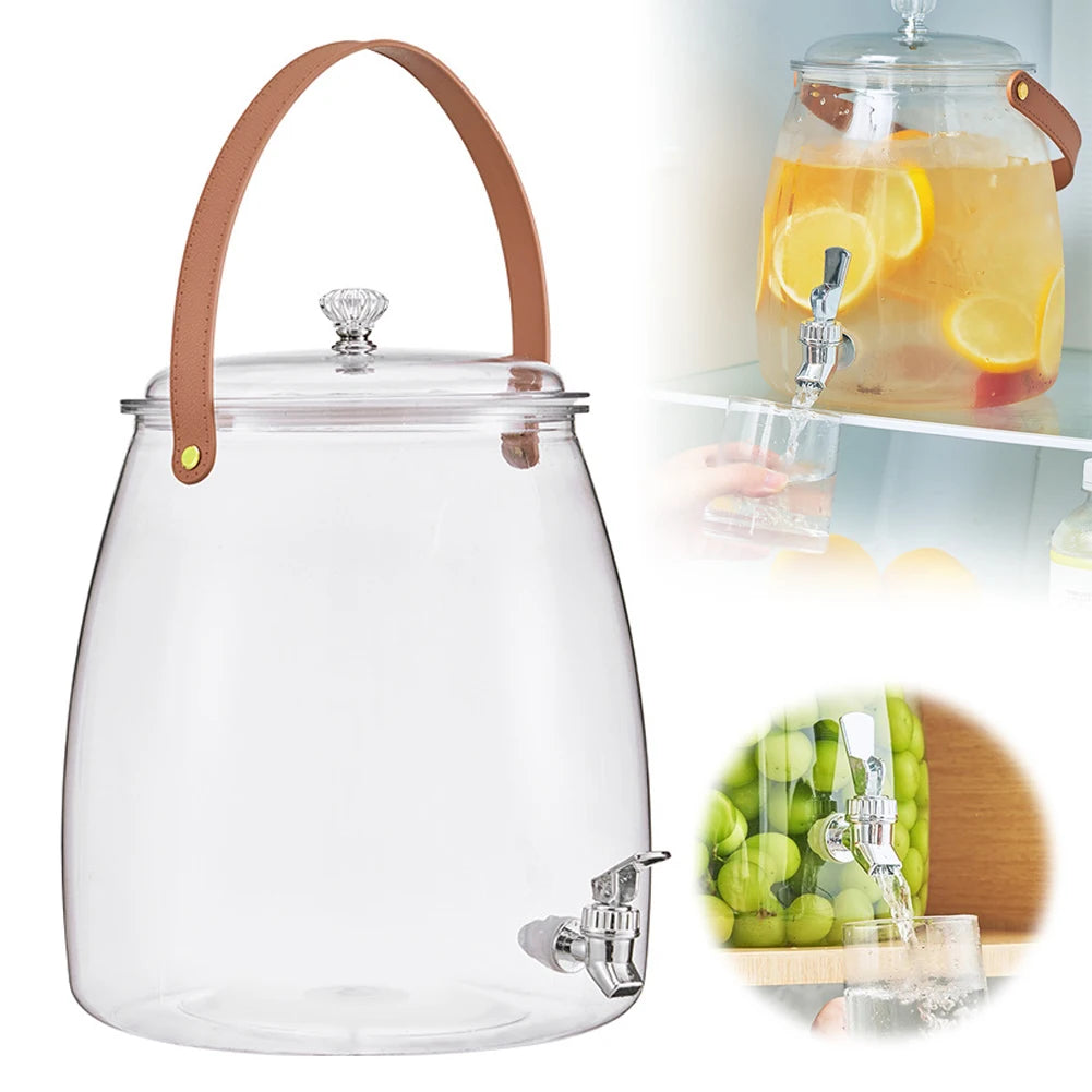 PET Beverage Dispenser With Stainless Steel Spigot For Bar And Home