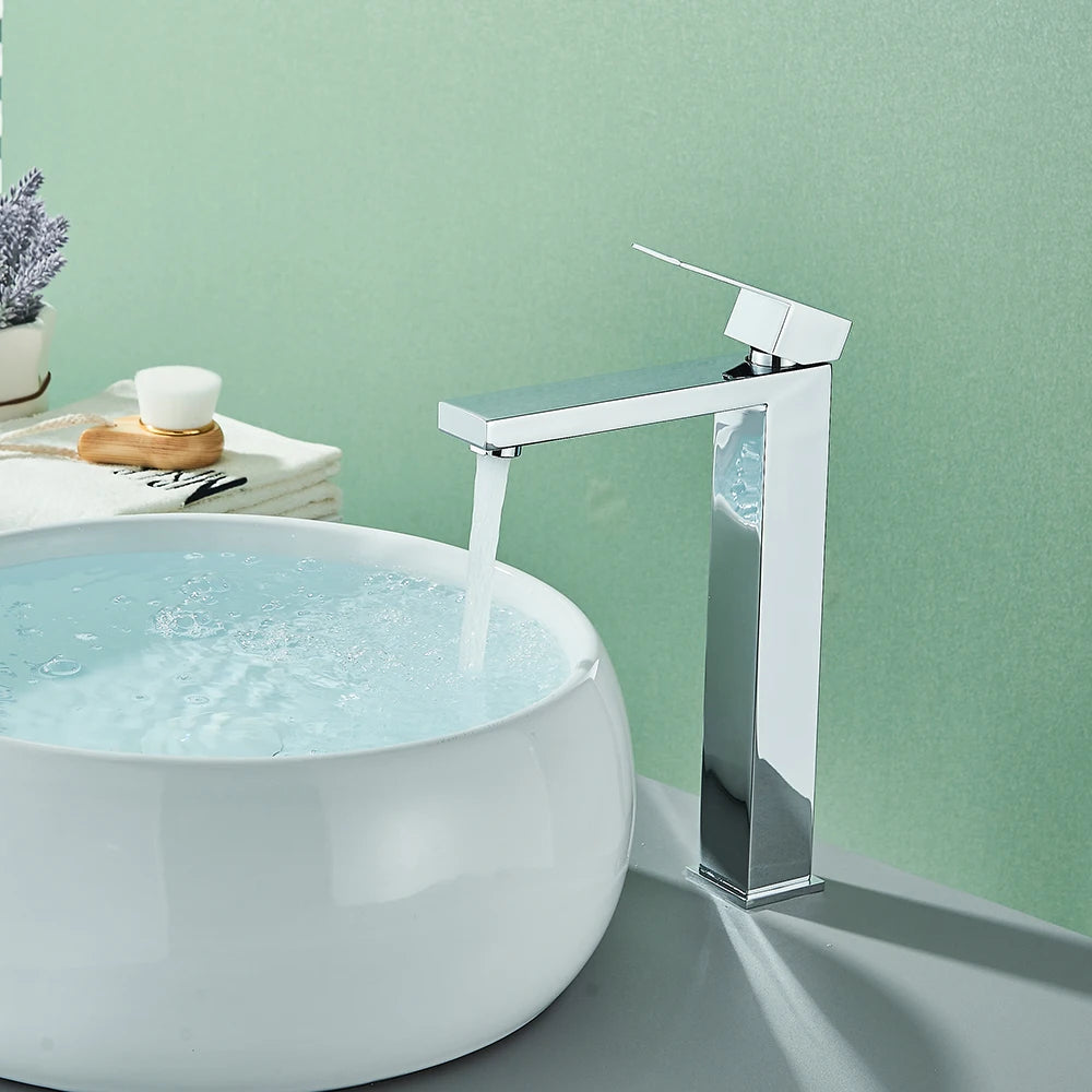 Onyzpily Stainless Steel Deck Mounted Bathroom Basin Faucet