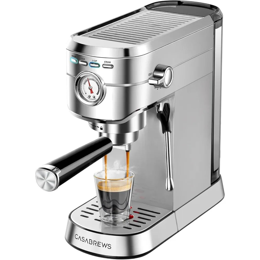Casabrews Compact Espresso Maker With Steam Milk Frother