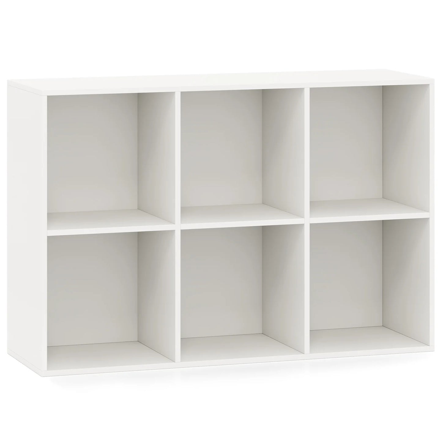 HOMASIS 6-Cube Bookcase Modern 3-Tier Storage Organizer Bookshelf