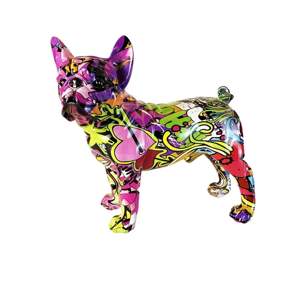 ChunRan Li89 French Bulldog Resin Art Sculpture For Home Decor