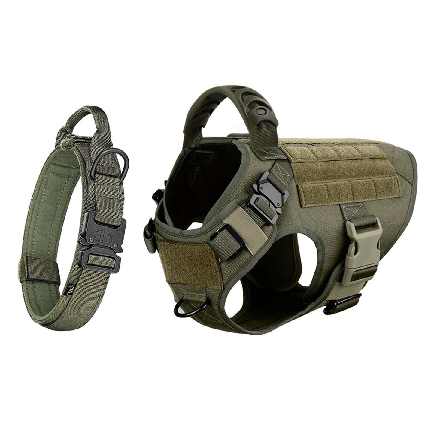 Durable Nylon Dog Harness And Collar Set For Outdoor Walking Training