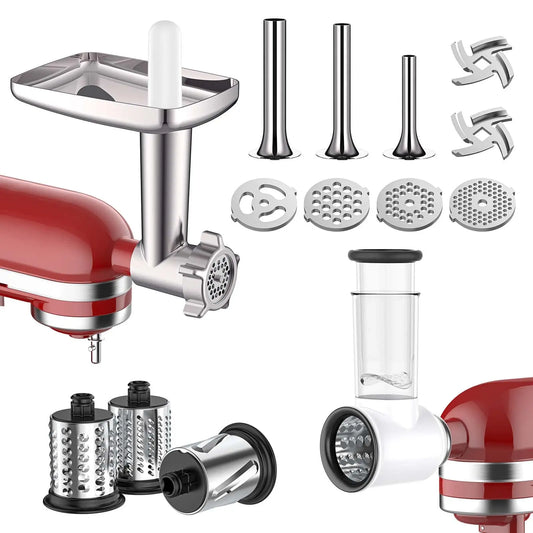 KitchenAid Meat Grinder Slicer Shredder Attachment With Sausage Stuffer
