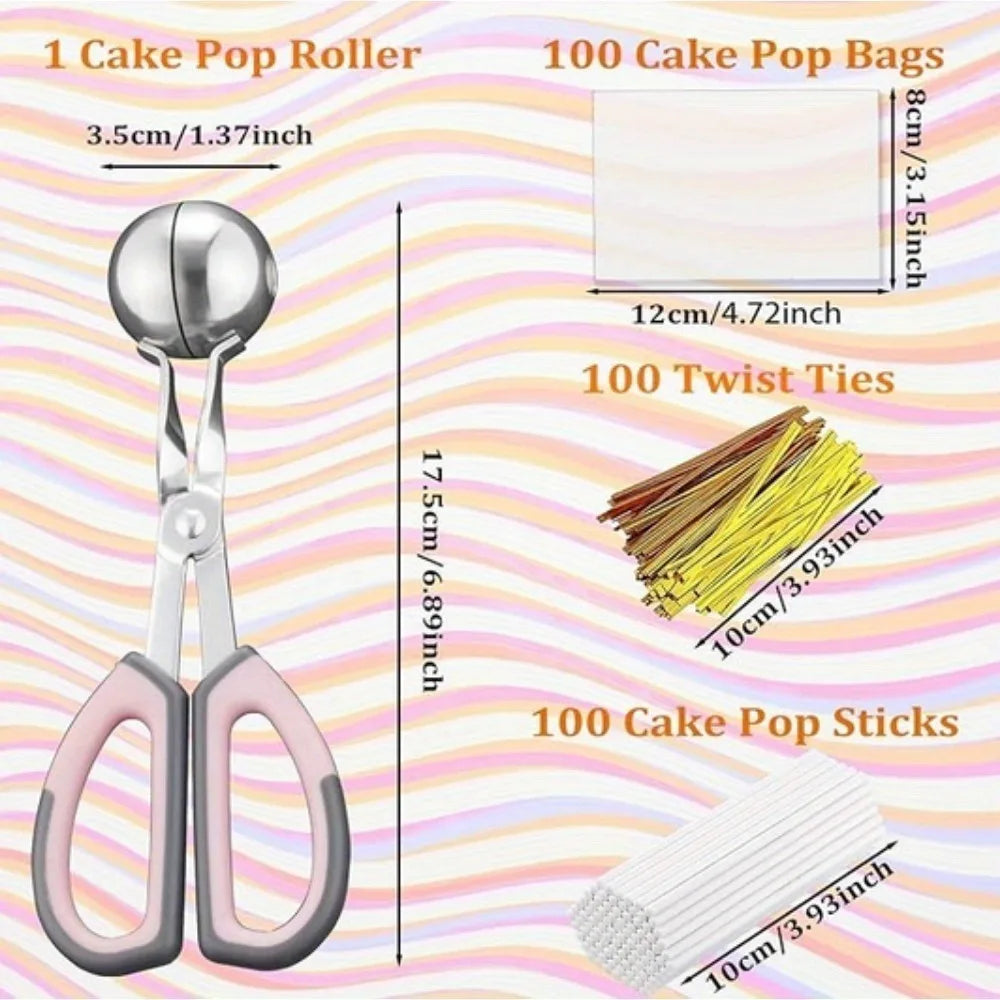 Lollipop Cake Pop Kit With Sticks Bags Twist Ties Mold