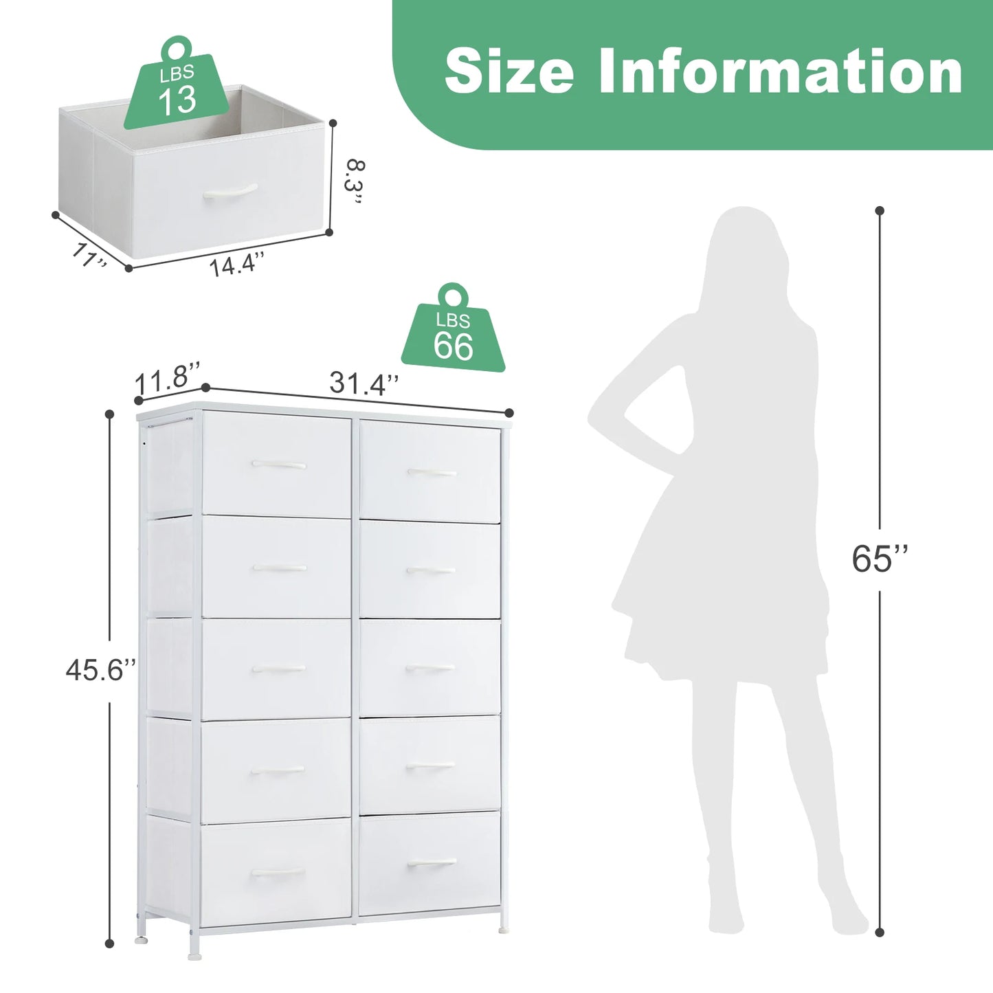 MCQ Living Room 10 Drawer Cabinet Storage Dresser Furniture