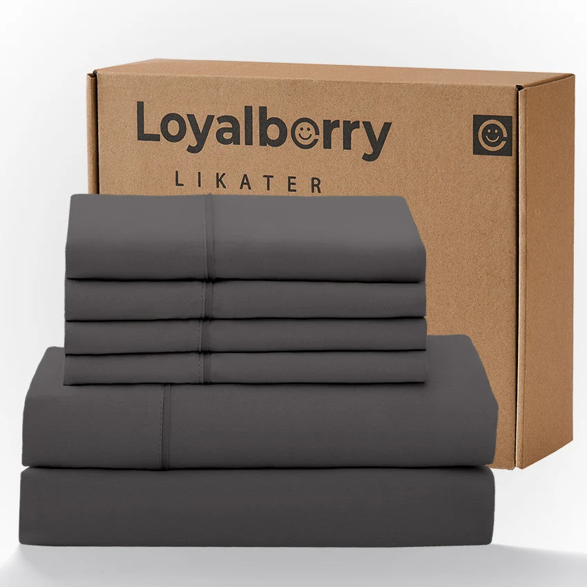 4 Piece Bedding Set With Double Sided Brushed Fabric And Easy Care Fitted Sheet