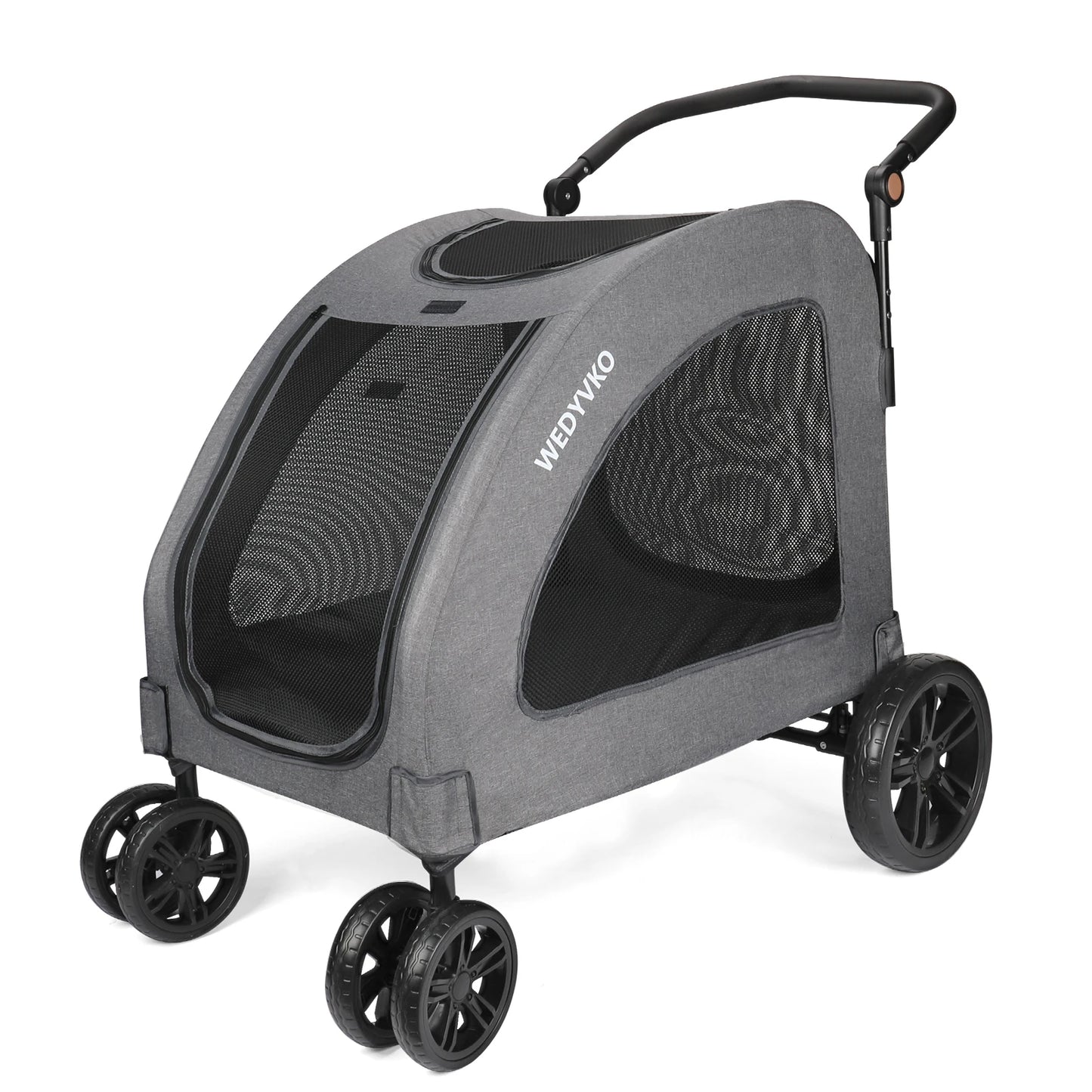 Heavy Duty Large Dog Stroller Foldable Wagon With 360Degree Wheels