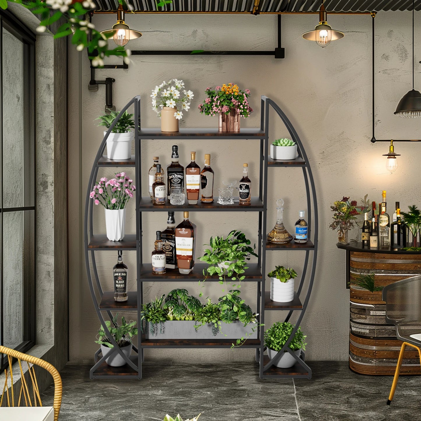 Wisfor Metal Plant Stand Multilayer Bookshelf 10 Tier Garden Pot Rack