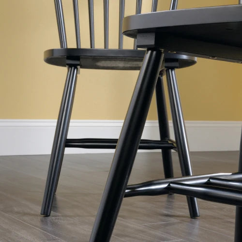 Retro Veneer Dining Chairs Set Solid Wood For Living And Bar