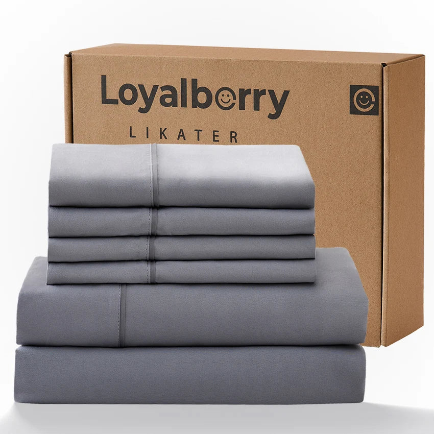 4 Piece Bedding Set With Double Sided Brushed Fabric And Easy Care Fitted Sheet