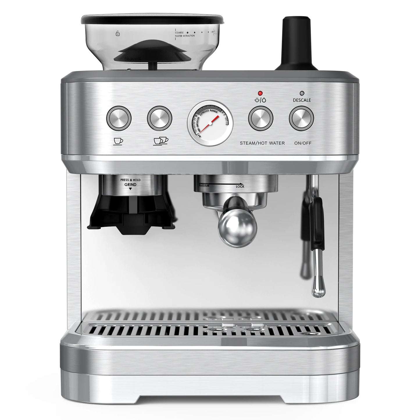 Acekool Espresso Machine With Grinder 15 Bar Stainless Milk Frother