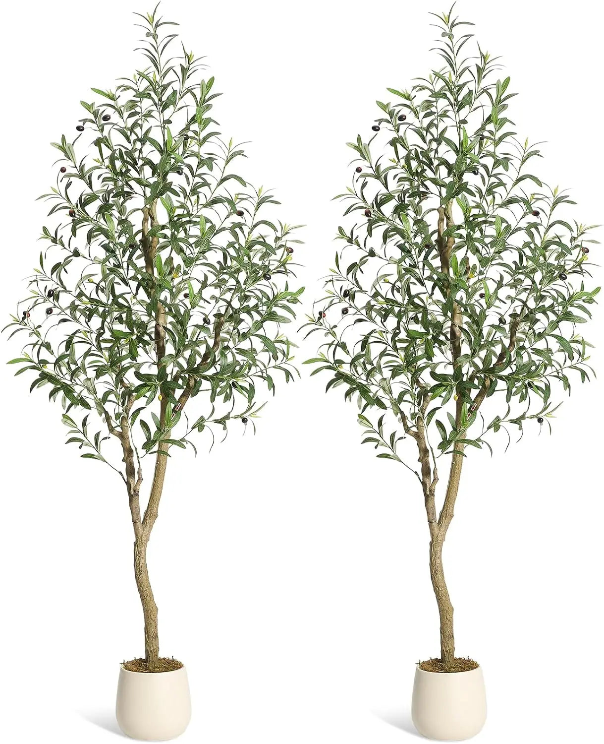 HiMISS Olive Trees Artificial Indoor Faux Silk Plant In Pot