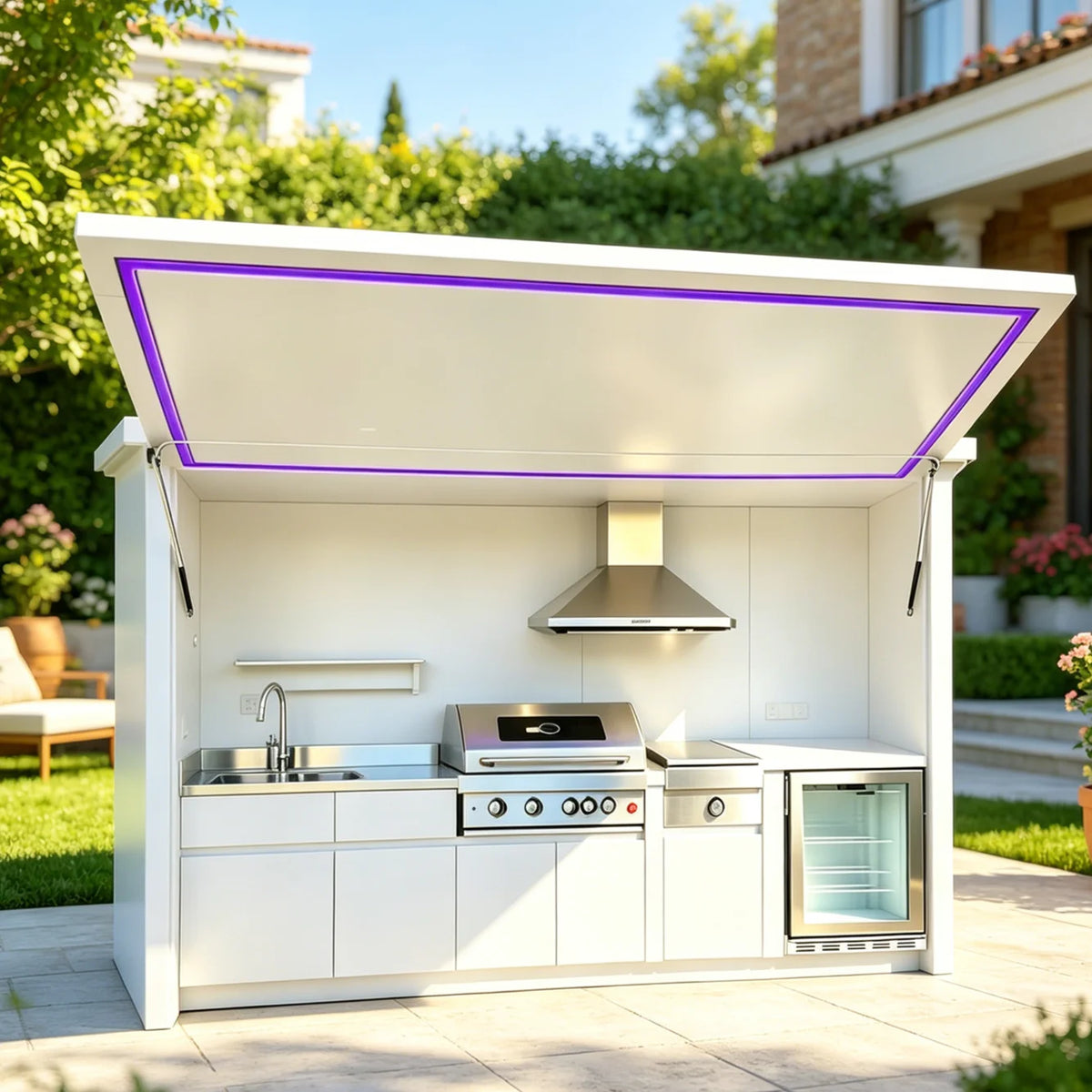 Rust Resistant Modular Outdoor Kitchen Cabinet With Stainless Steel Construction