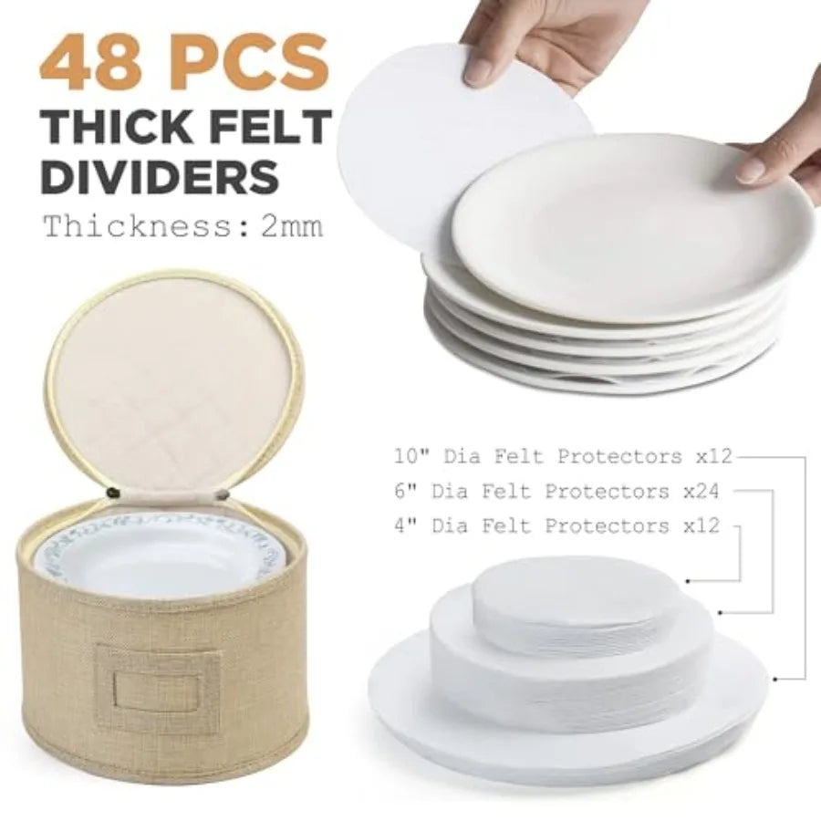 Stackable Dish Storage Box Set Four Pieces for Moving