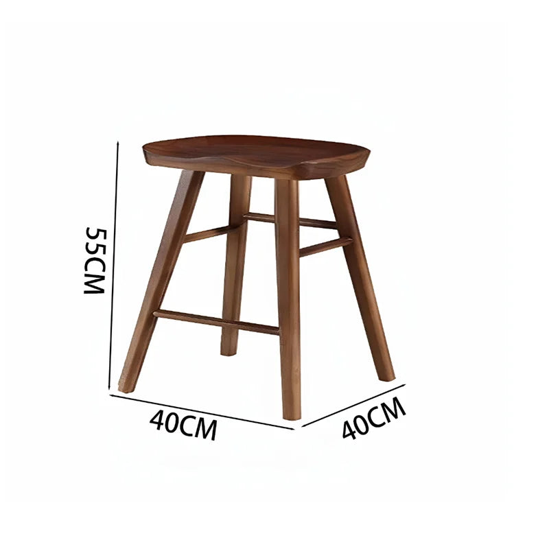 Modern Minimalist Solid Wood Bar Stool for Home and Business
