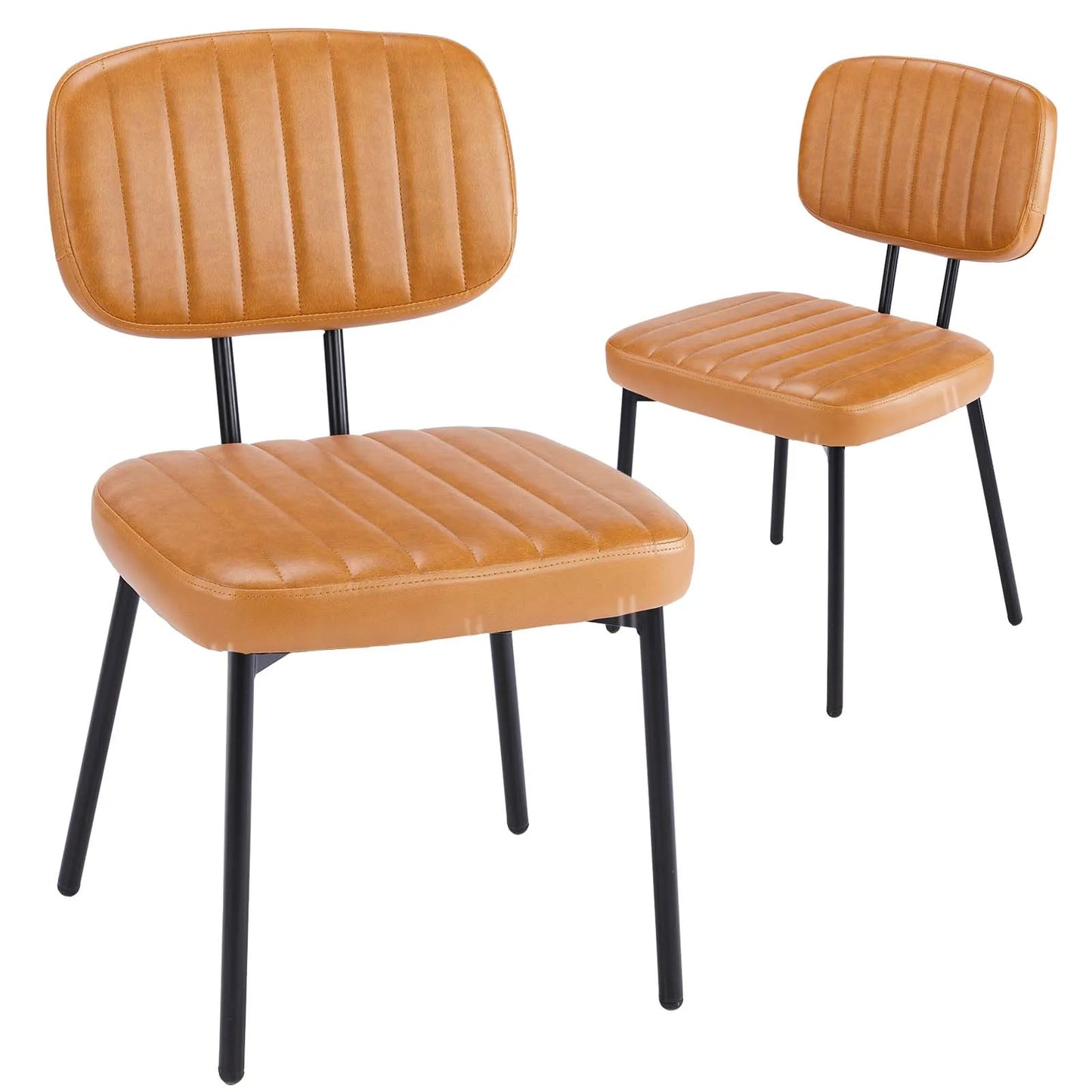 JHK Dining Chairs Set Of 2 Ergonomic Lumbar PU Leather