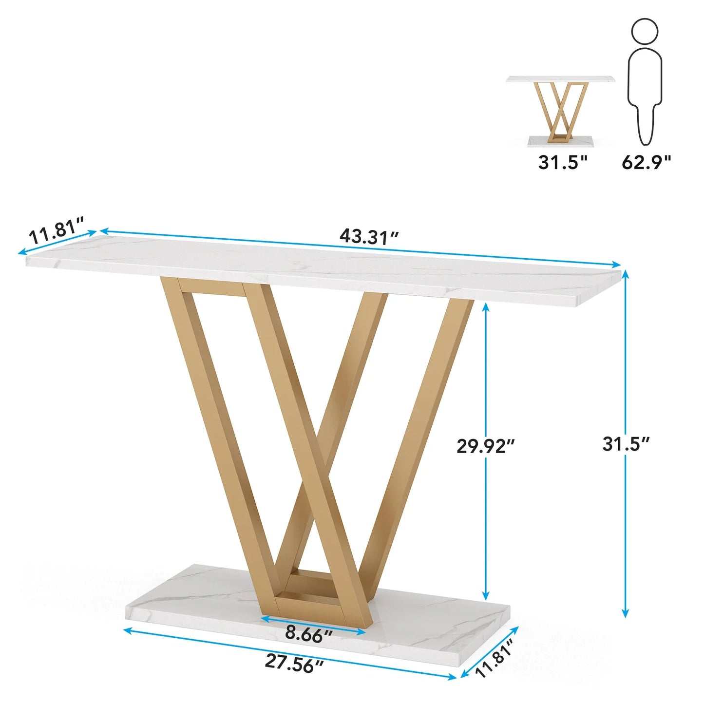 Tribesigns Industrial Console Table For Entryway And Living Room