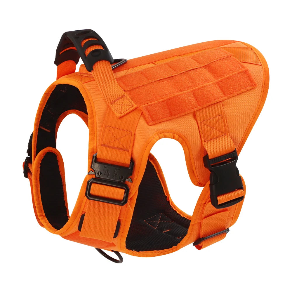Military Camouflage Dog Harness Nylon Adjustable Vest For Training