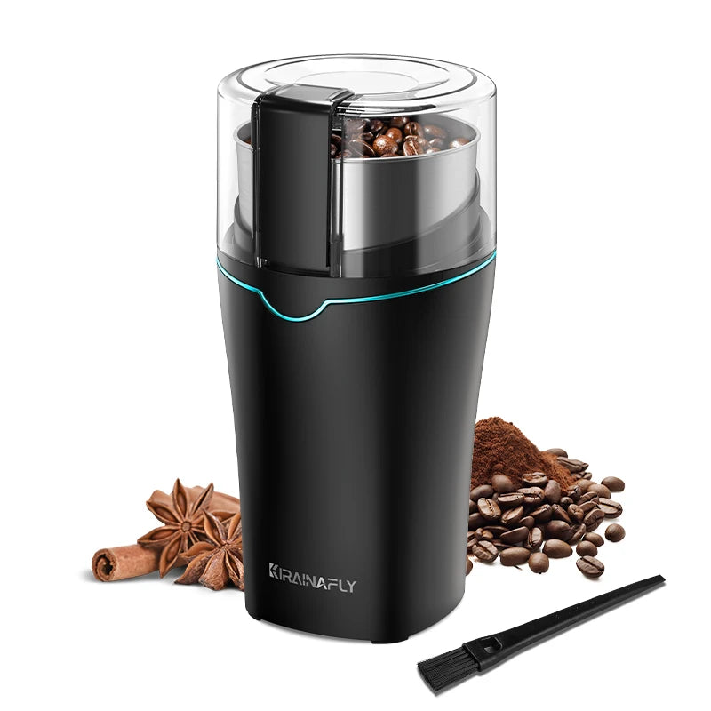 KIRAINAFLY Professional Coffee Grinder With Removable Stainless Steel Cup 300W