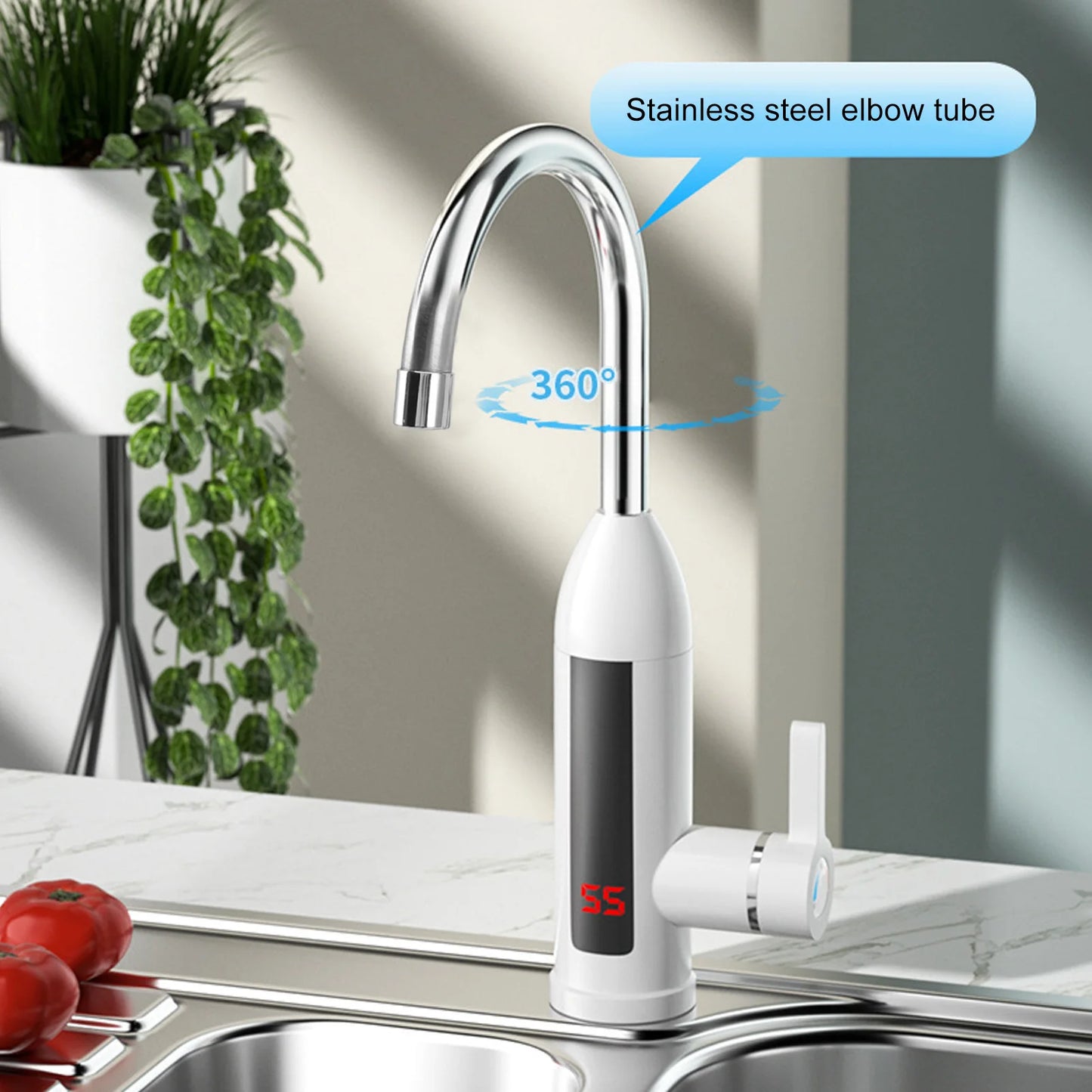 TOPINCN 3000W Instant Water Heater Faucet 360 Degree Rotatable