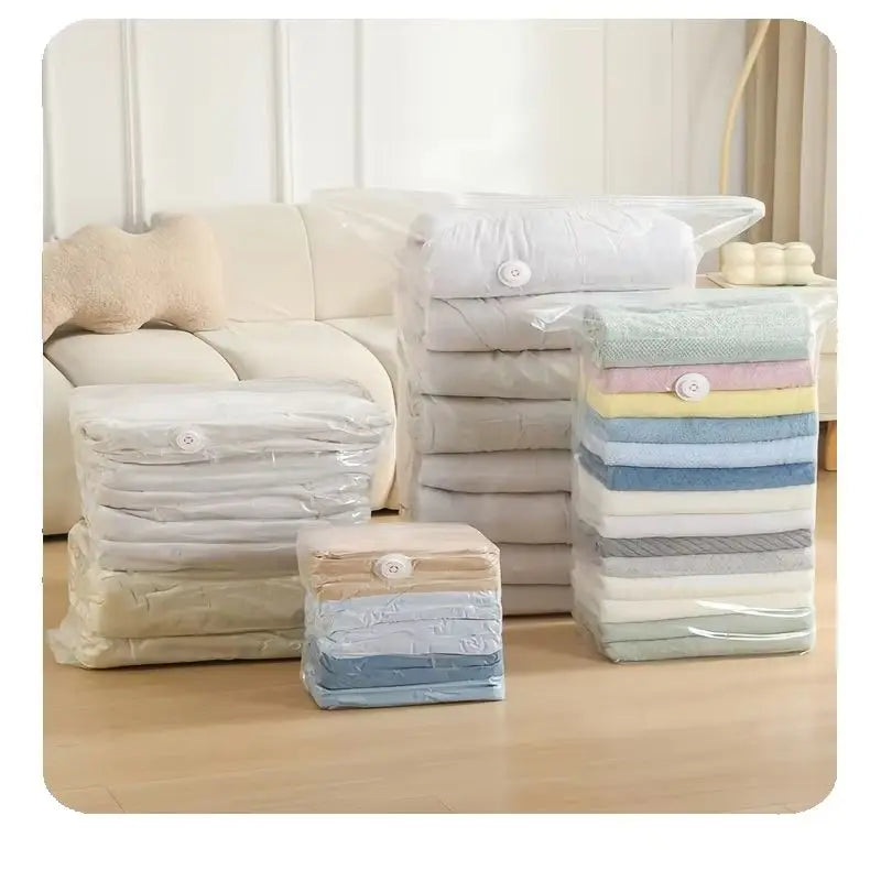 15 Pack No Pump Reusable Vacuum Storage Bags For Clothes
