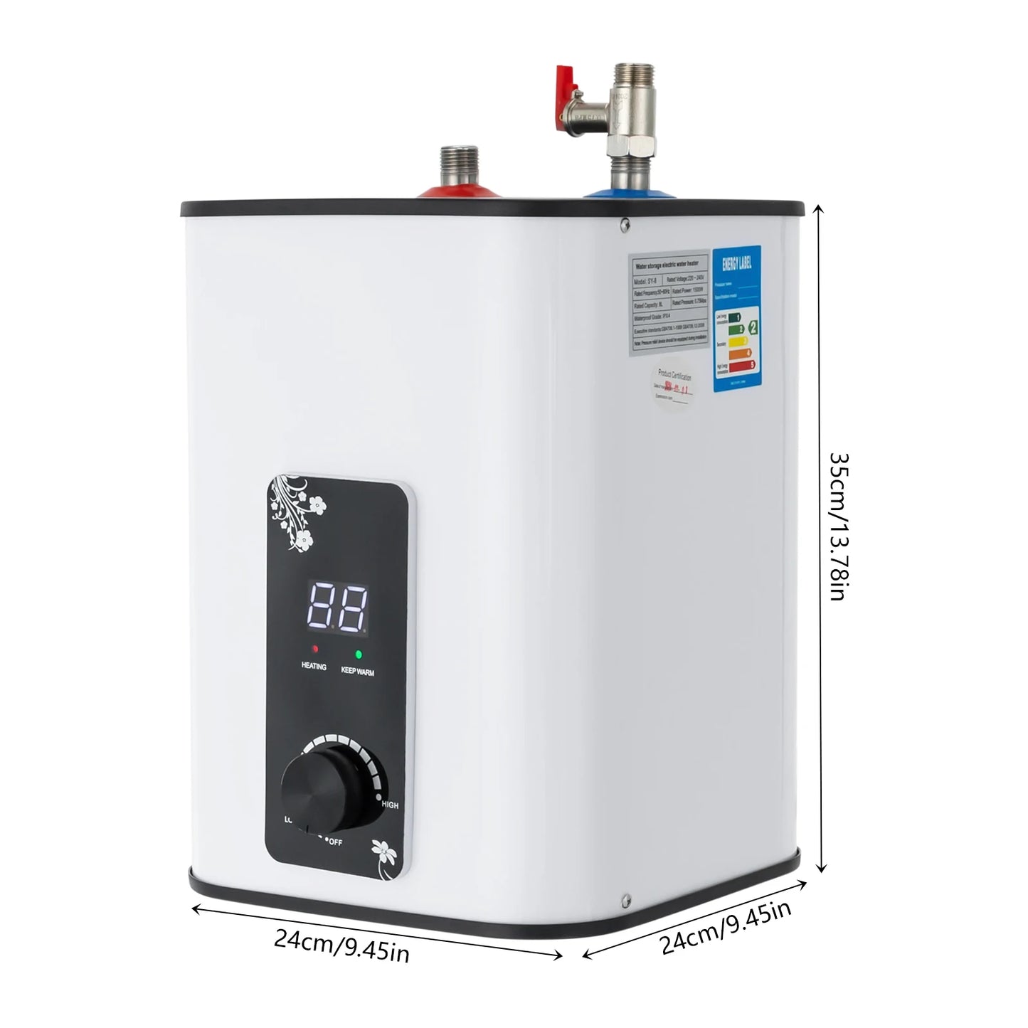 Electric Water Heater 1500W 8L Under Sink Instant Heat SY-8