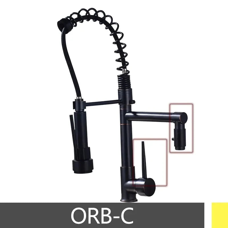 Hownifety Spring Kitchen Faucet with Pull Down Spout