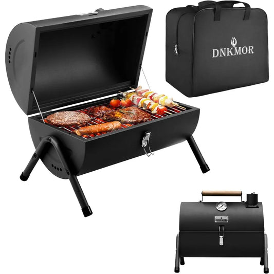 NBVCX Portable Charcoal Tabletop Grill Smoker for Outdoor Camping
