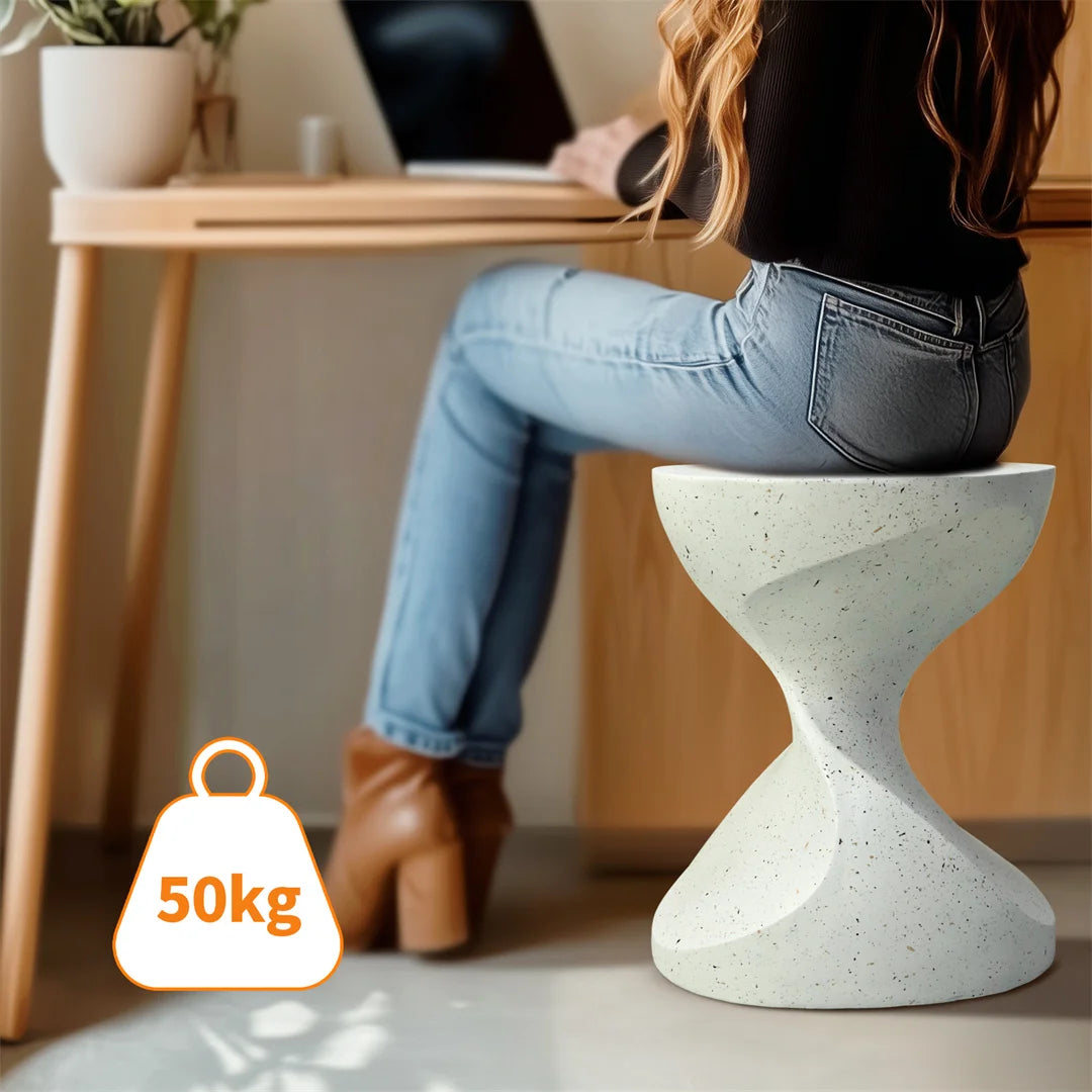Lightweight Concrete Side Table Modern Living Room End Table Patio
