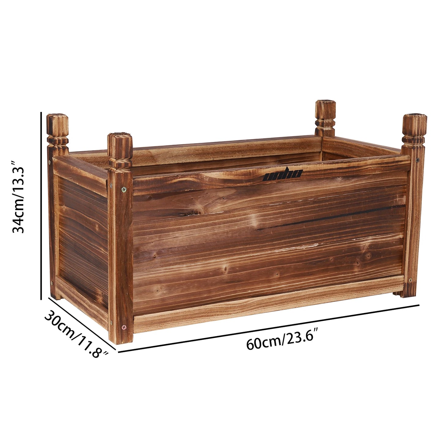 Wooden Raised Planter Box Pine Wood Indoor Outdoor Garden Bed
