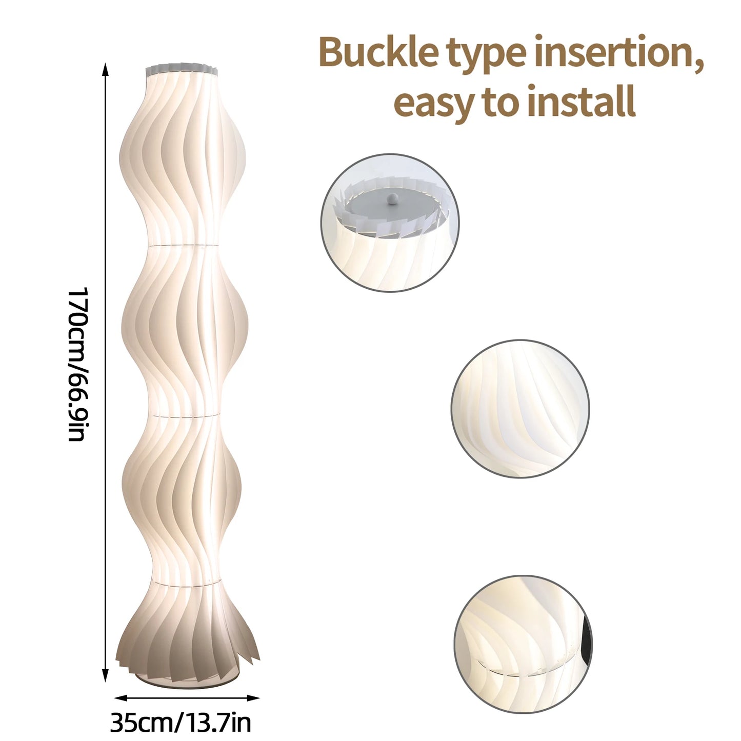 Iron Floor Lamp With Pleated Shade For Nordic Ambient Lighting
