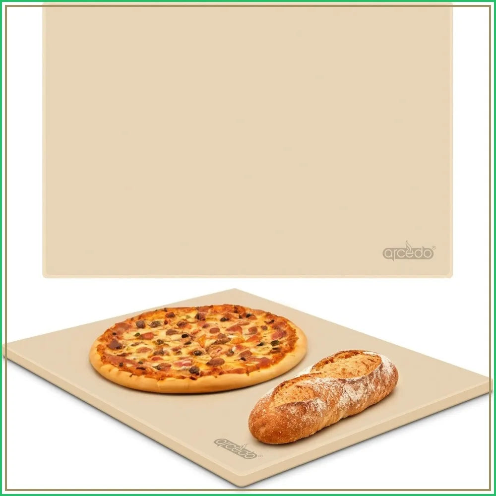Cordierite Pizza Stone for Grill and Oven with Scraper