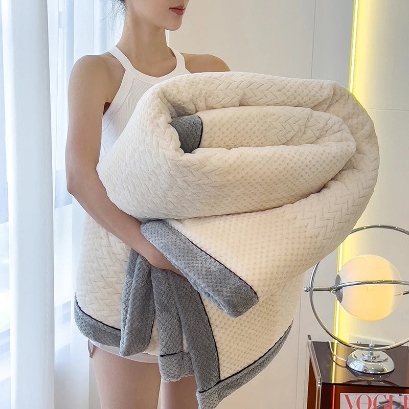 KDV Milk Velvet Blanket For Bed Spring Autumn Grade A
