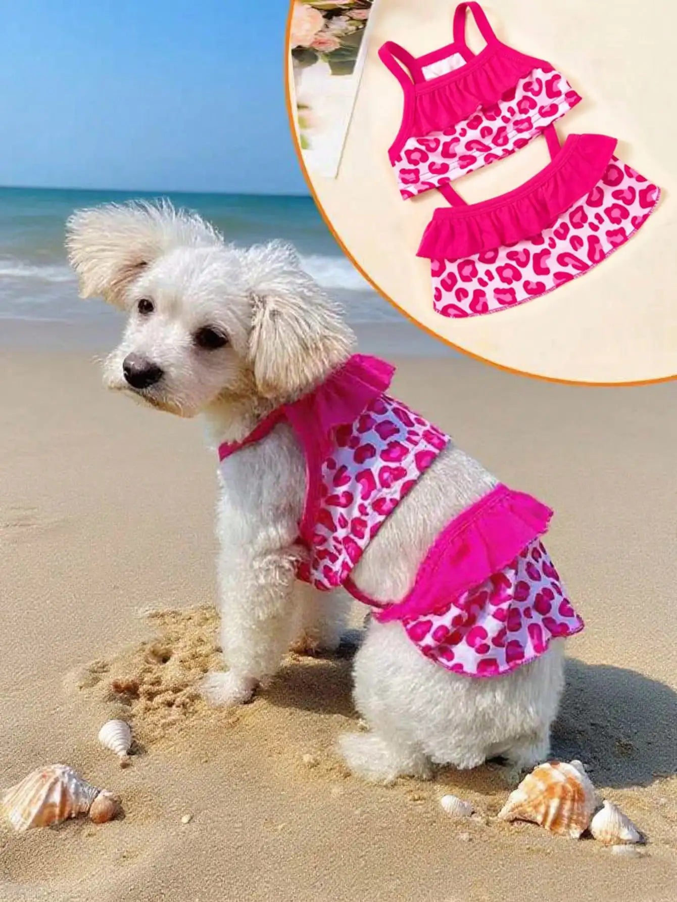 Lace Printed Dog Dress Outfit For Everyday Wear And Photoshoots