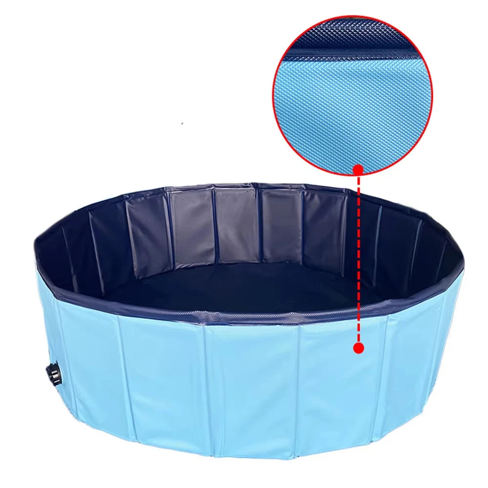 Foldable Dog Swimming Pool Portable Bath Tub For Large Dogs Waterproof