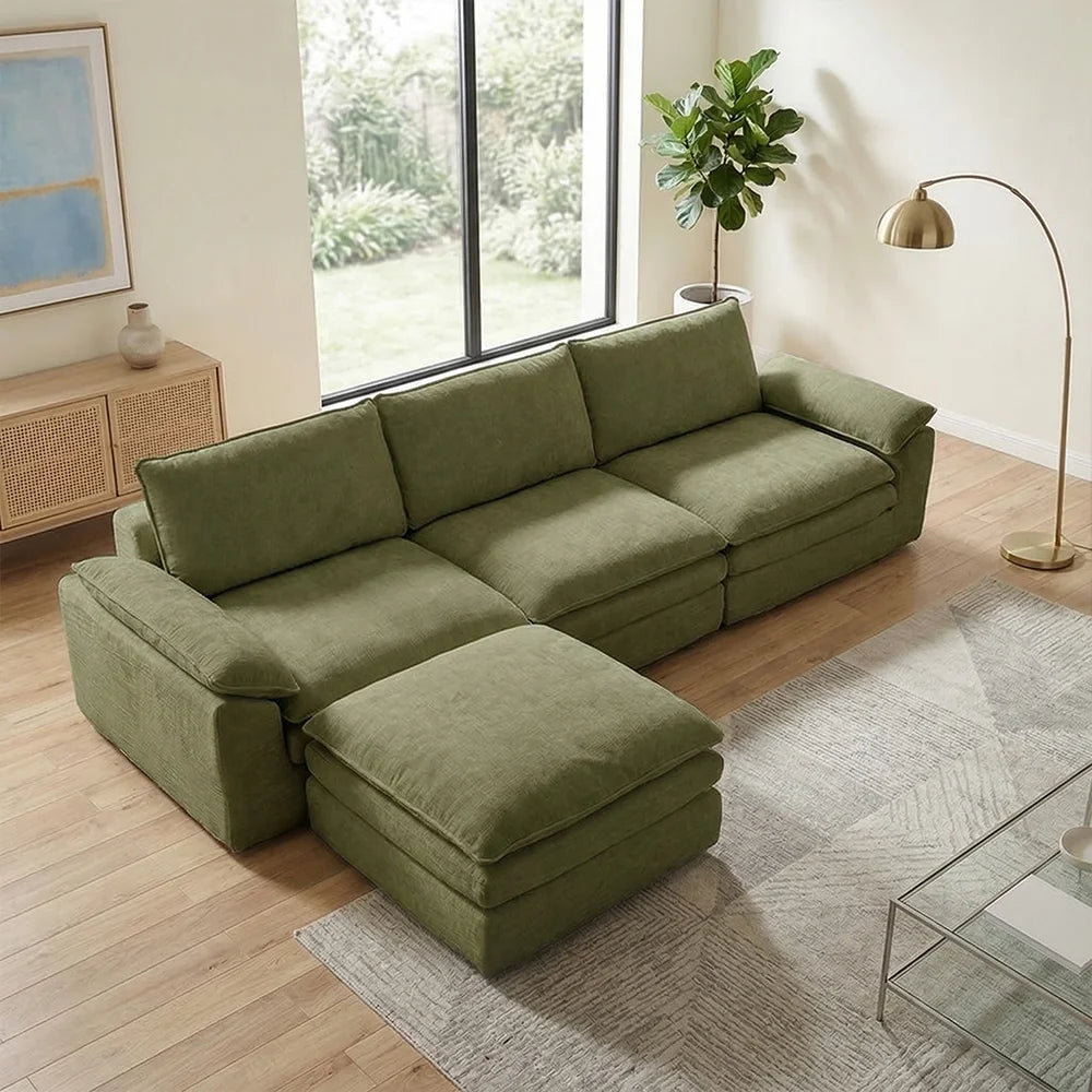 YQzyphyna Modern Cloud Modular Sofa With Memory Foam And Pillows