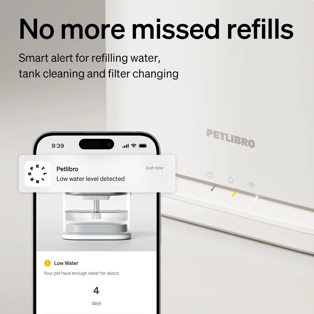 Smart Cat Water Fountain App Monitoring Stainless Steel 5G WiFi
